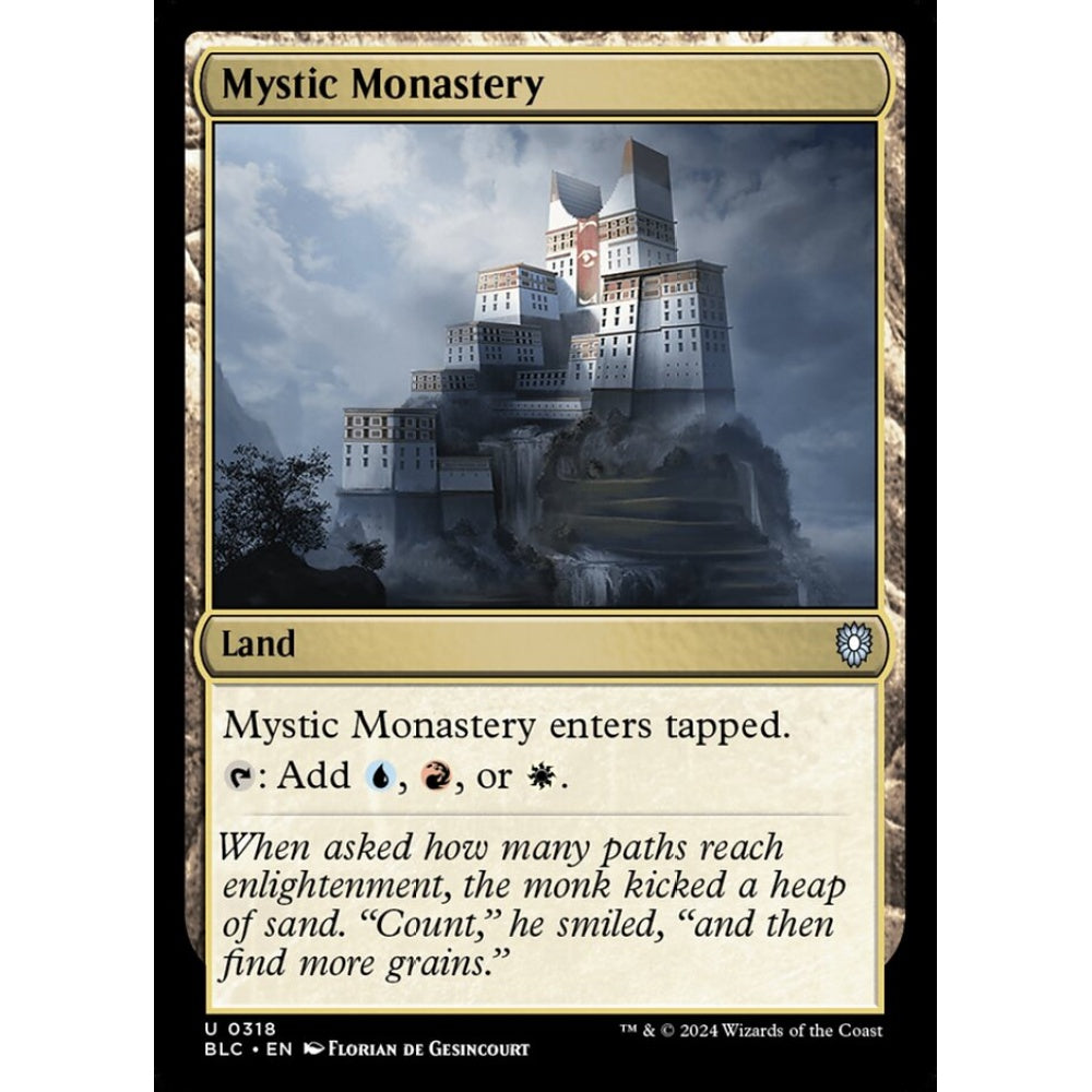 Mystic Monastery, 318, uncommon, Magic: The Gathering, Bloomburrow