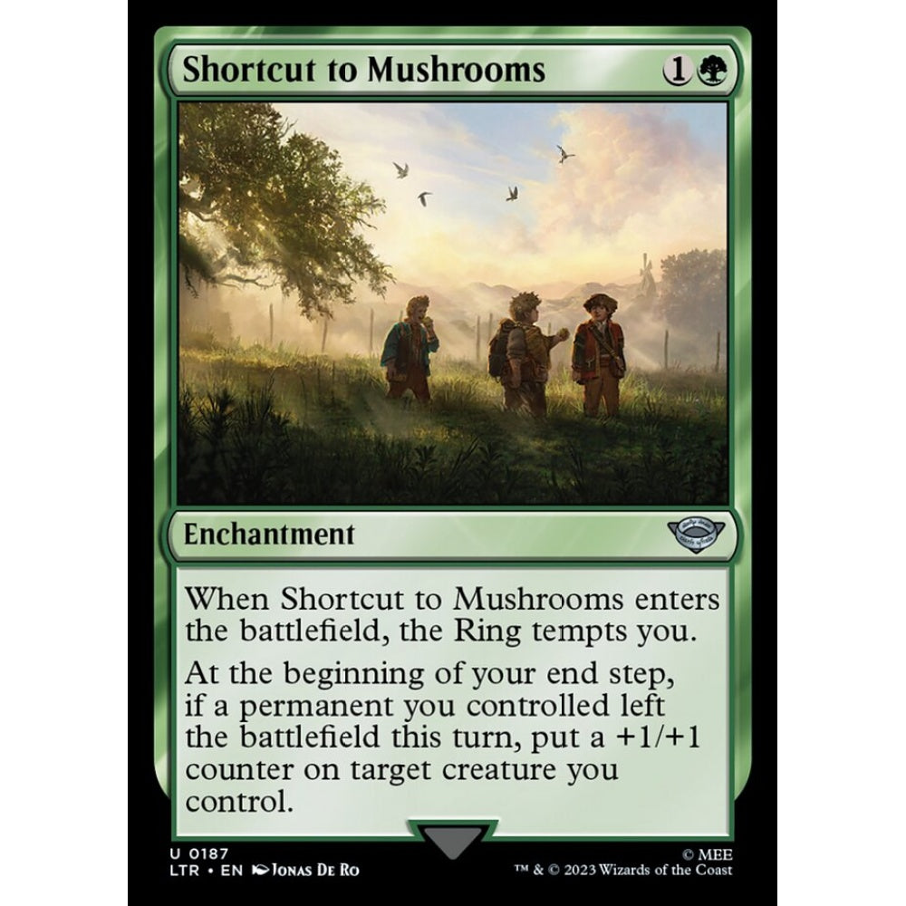 Shortcut to Mushrooms, uncommon, 187, Magic the Gathering, The Lord of the Rings: Tales of Middle-earth