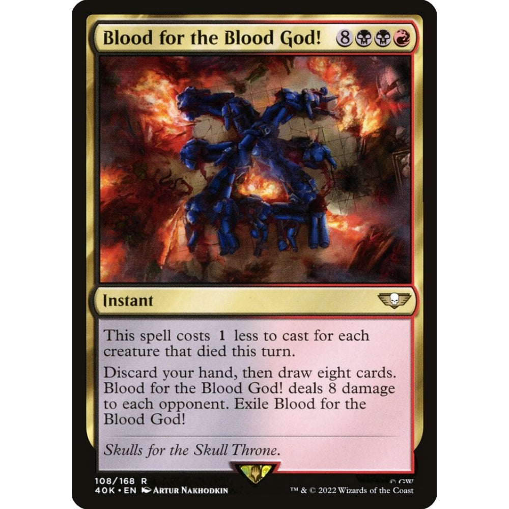 Blood for the Blood God! rare 108 Magic the Gathering Warhammer 40,000 Commander