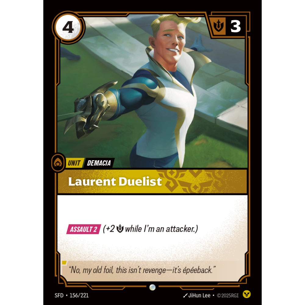 Laurent Duelist SFD-156/221 Riftbound Card Game Spiritforged Common