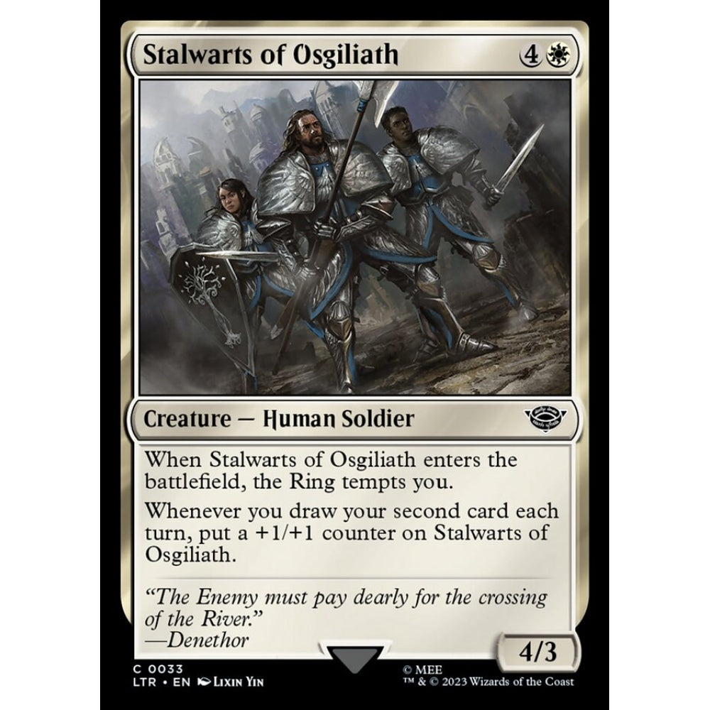 Stalwarts of Osgiliath, common, 33, Magic the Gathering, The Lord of the Rings: Tales of Middle-earth