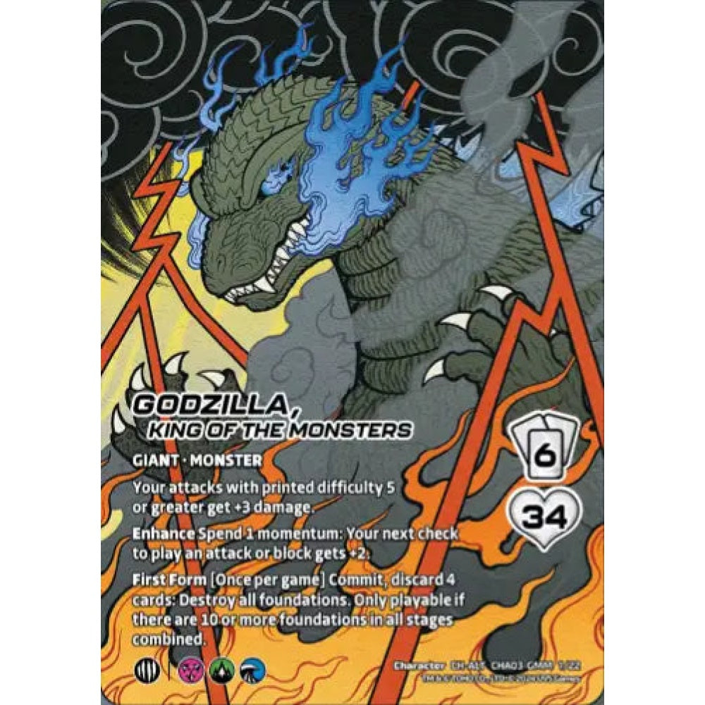 Godzilla, King of the Monsters, 1/22, CH-ALT, UniVersus, Challengers Godzilla & Mothra, King Ghidorah & Rodan