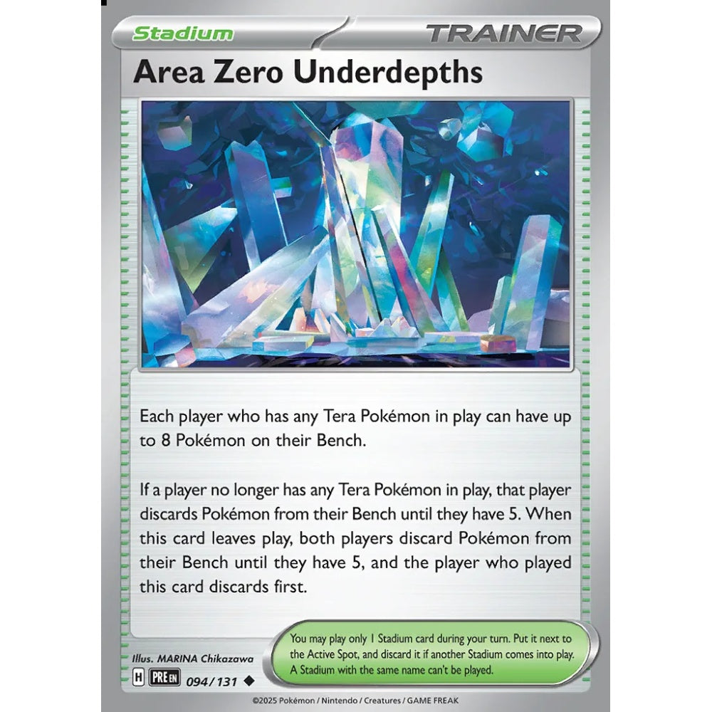 Area Zero Underdepths Uncommon 094/131 Pokemon Card Game Prismatic Evolutions