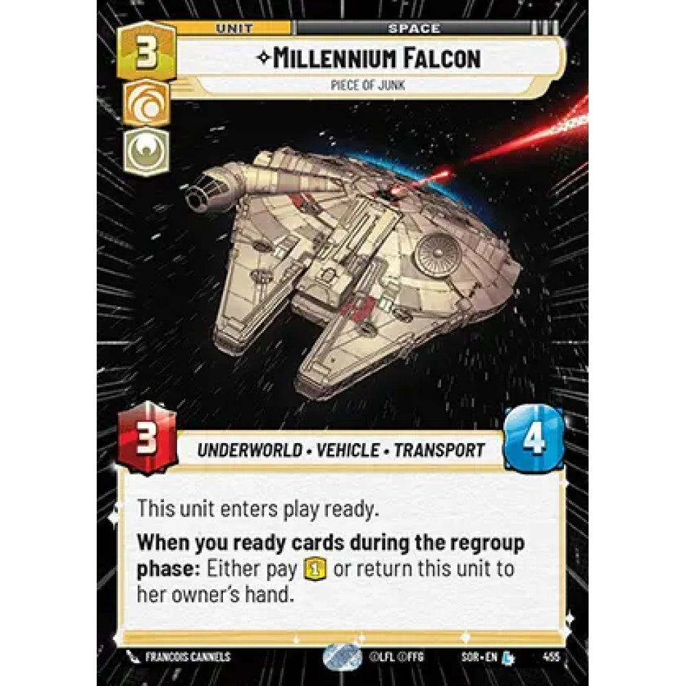 Millennium Falcon, 455, L, Star Wars Unlimited, Sparks Of Rebellion