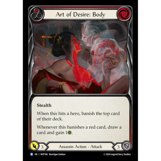 Art of Desire: Body MST106-RF Rare Flesh & Blood Trading Card Game Part the Mistveil in Rainbow Foil Art