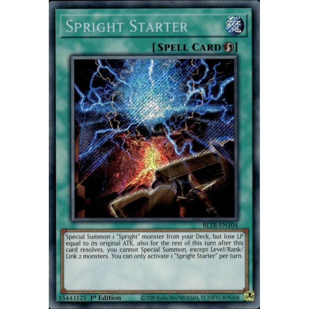 Spright Starter BLTR-EN104 Secret Yu-Gi-Oh Battles of Legend: Terminal Revenge