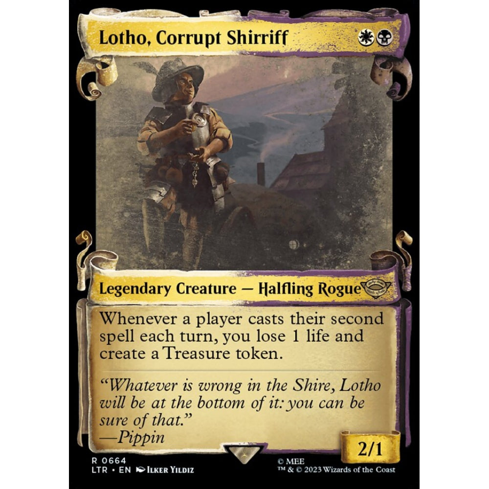 Lotho, Corrupt Shirriff, rare, 664, Magic the Gathering, The Lord of the Rings: Tales of Middle-earth