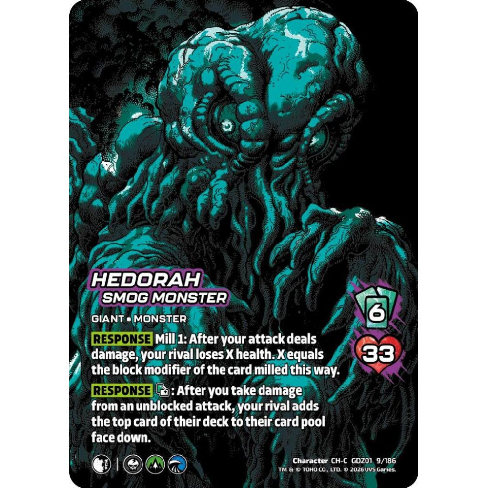 Hedorah, Smog Monster GDZ01 9/186 GDZ01 Universus Godzilla: Reign of Kaiju Character CH