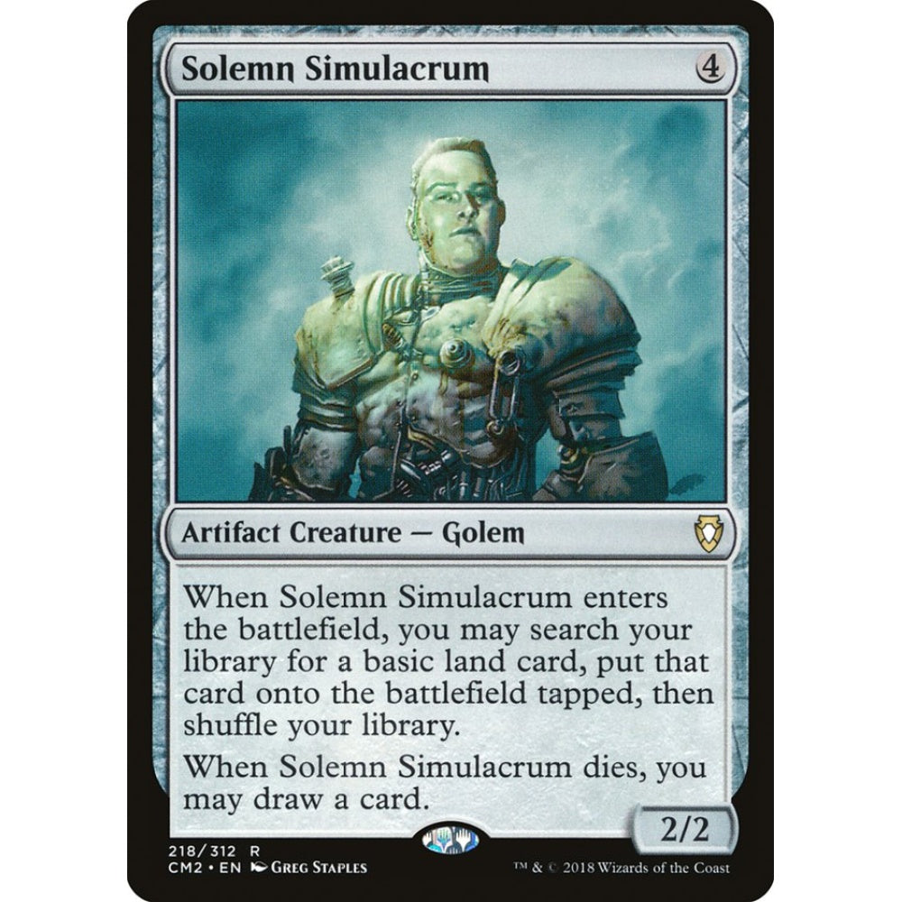 Solemn Simulacrum rare 218 Magic the Gathering Commander Anthology Volume II