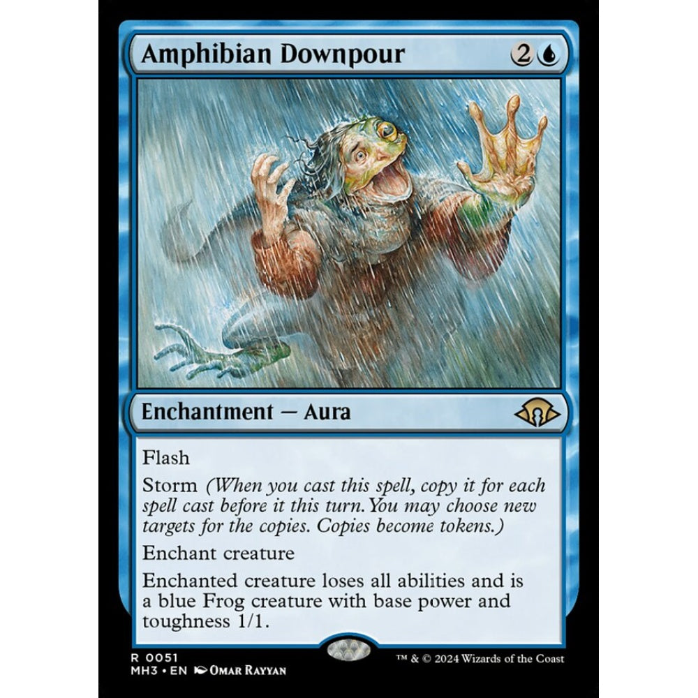 Amphibian Downpour, 51, rare, Magic: The Gathering, Modern Horizons 3