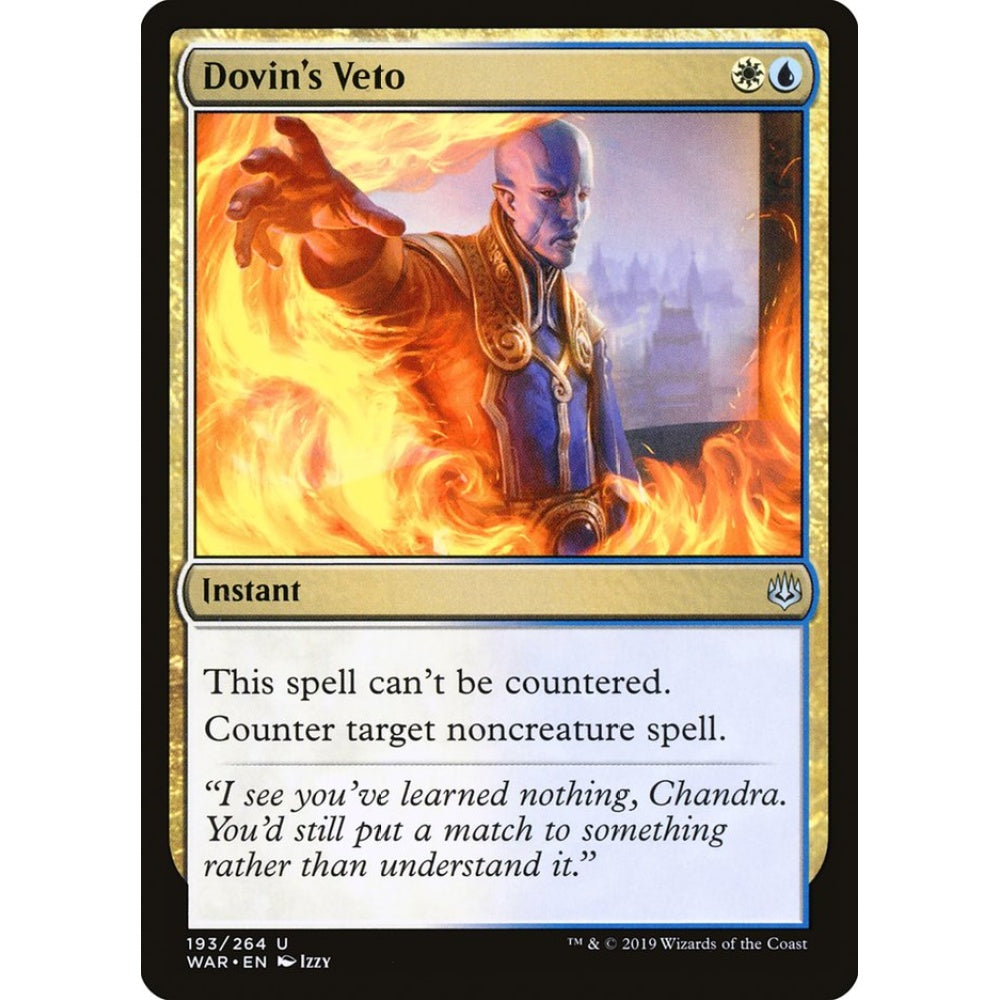 Dovin's Veto uncommon 193 Magic the Gathering War of the Spark
