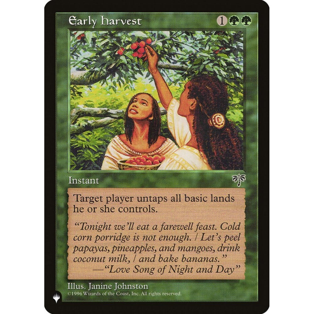 Early Harvest rare MIR-213 Magic the Gathering The List