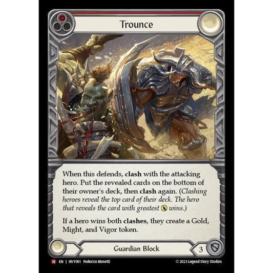 Trounce HVY061 Majestic Flesh & Blood Trading Card Game Heavy Hitters in Regular Art