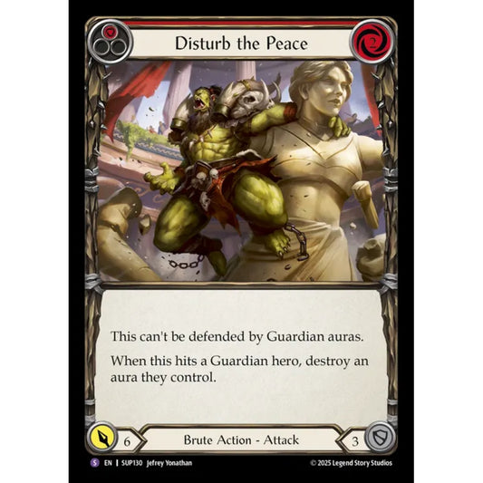 Disturb the Peace SUP130 Super-Rare Flesh & Blood Trading Card Game Super Slam in Regular Art