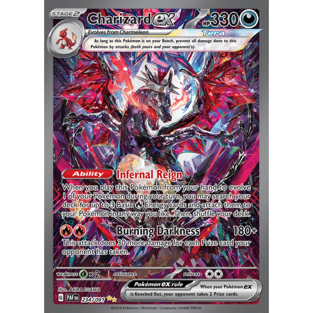 Charizard ex Secret Illustration Rare 234/091 Pokemon Card Game Paldean Fates