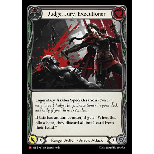 Judge, Jury, Executioner HVY249 Majestic Flesh & Blood Trading Card Game Heavy Hitters in Regular Art