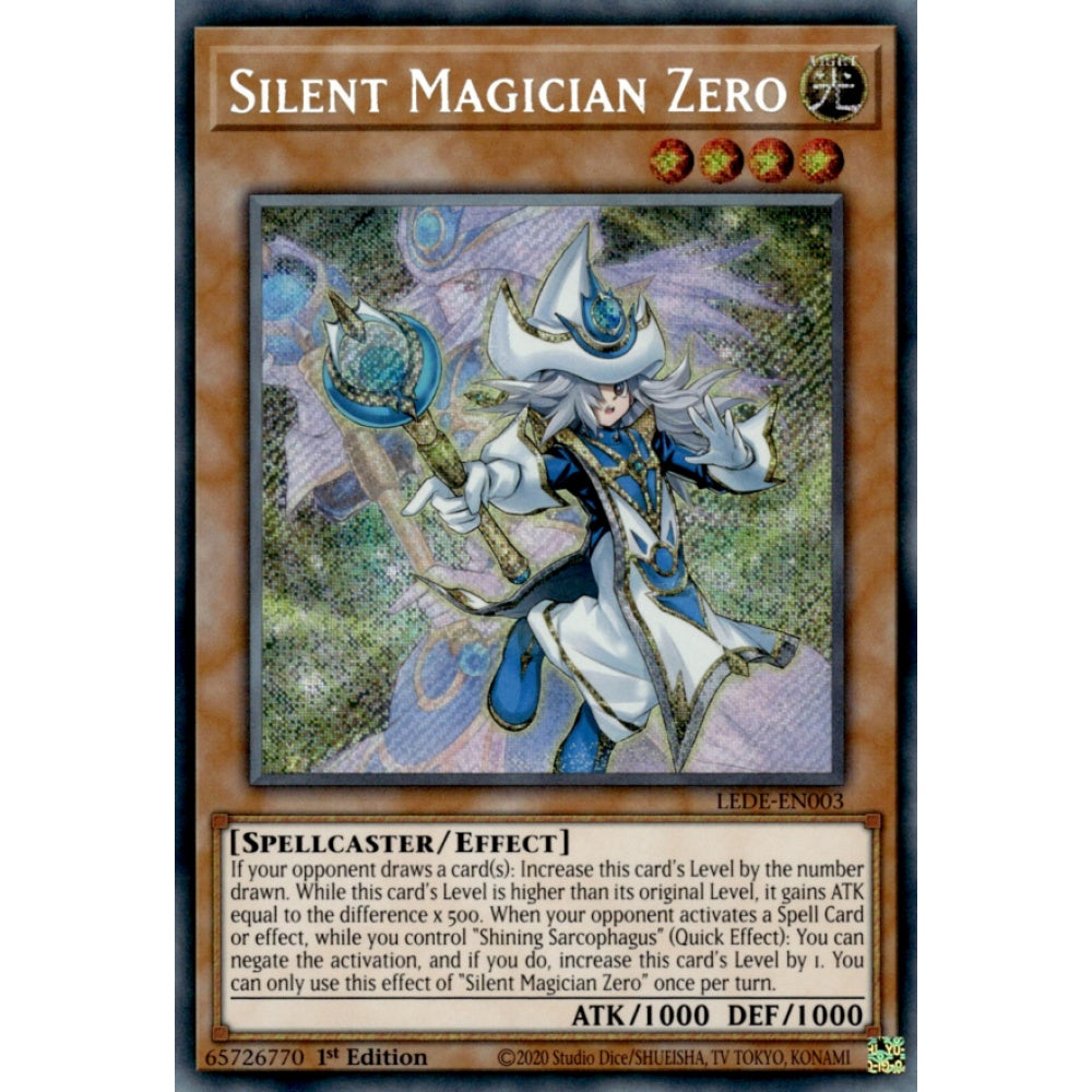 Silent Magician Zero LEDE-EN003 Secret Secret Rare Yu-Gi-Oh Legacy of Destruction in Art