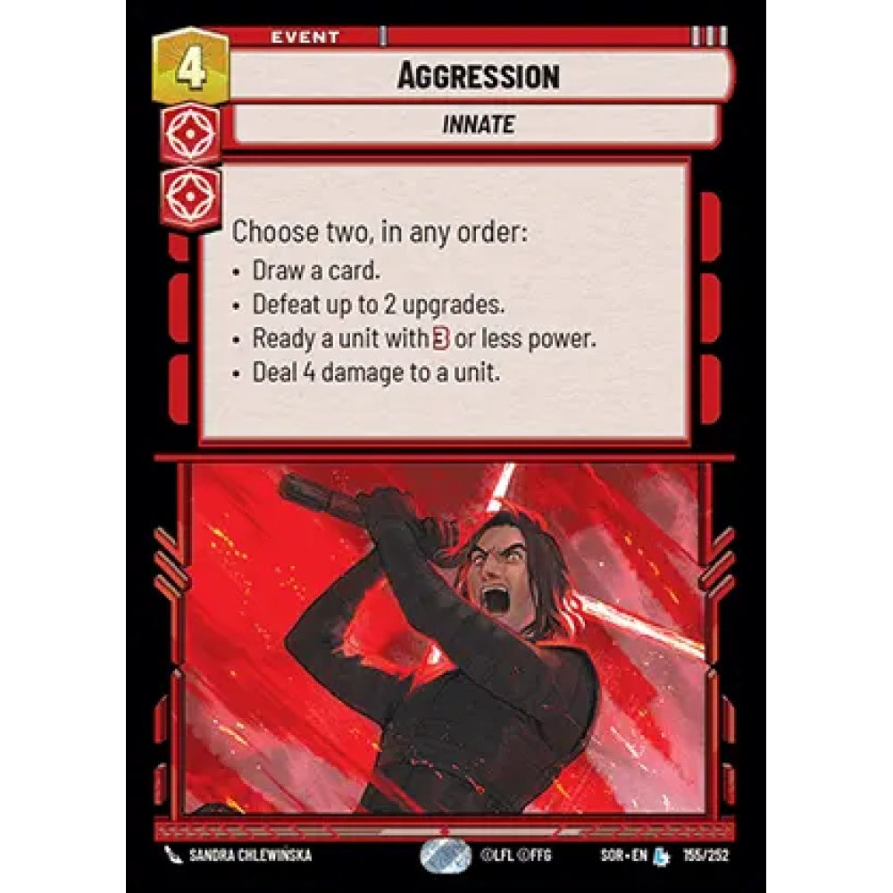 Aggression, 155, L, Star Wars Unlimited, Sparks Of Rebellion