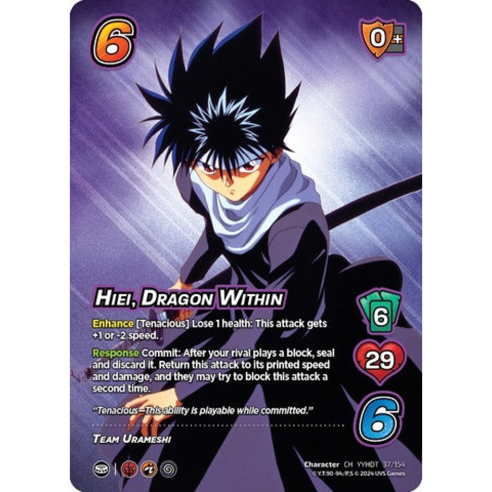HIEI, DRAGON WITHIN, 37/154, XR-CH, UniVersus, Yu Yu Hakusho: Dark Tournament
