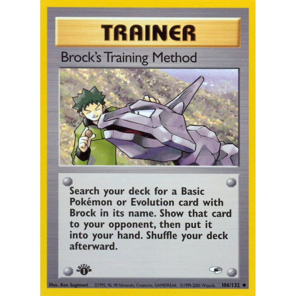 Brock's Training Method Uncommon 106/132 Pokemon Card Game Gym Heroes