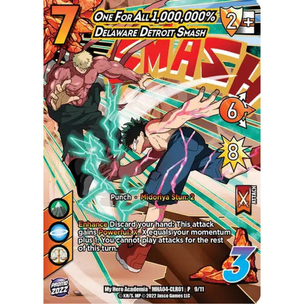 One For All 1,000,000% Delaware Detroit Smash, 9/11, P, UniVersus, Promos