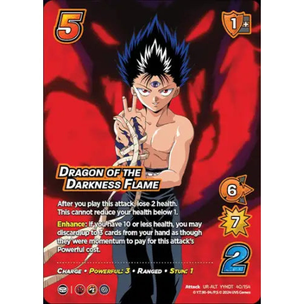 DRAGON OF THE DARKNESS FLAME, 40/154, UR-ALT, UniVersus, Yu Yu Hakusho: Dark Tournament