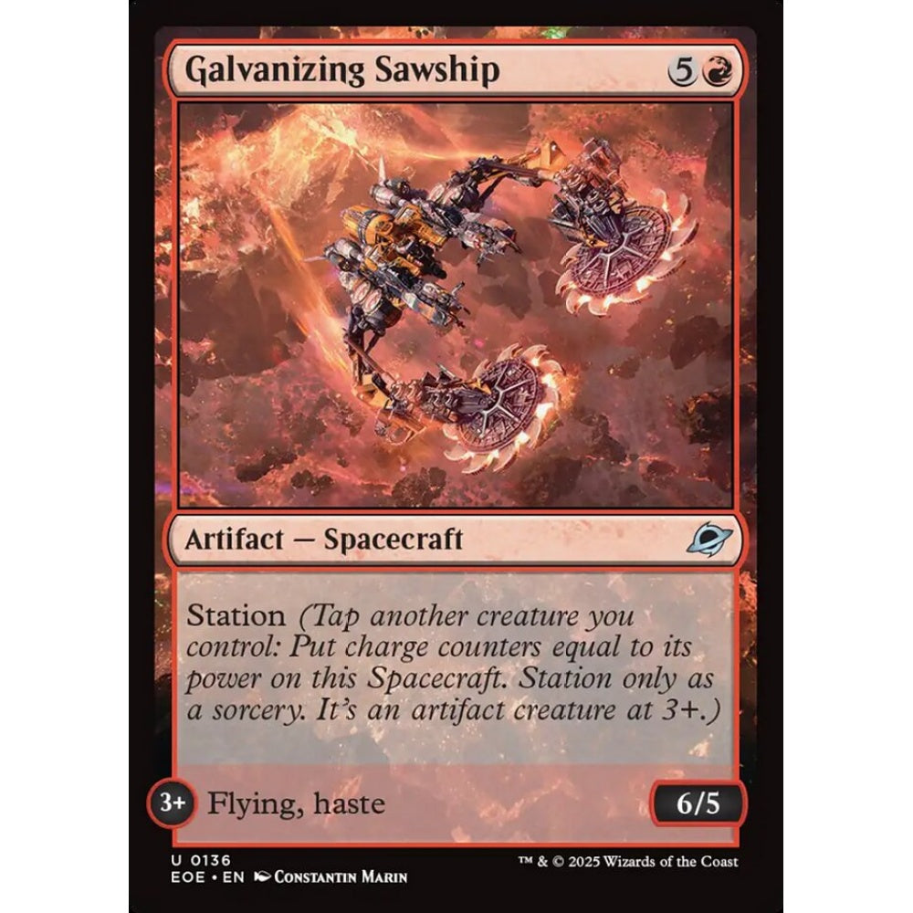 Galvanizing Sawship uncommon 136 Magic the Gathering Edge of Eternities