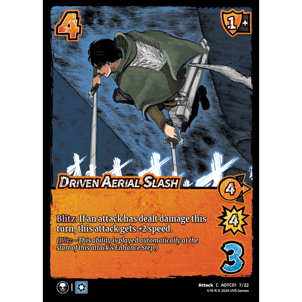 Driven Aerial Slash, 7/22, C, UniVersus, Attack on Titan: Battle for Humanity