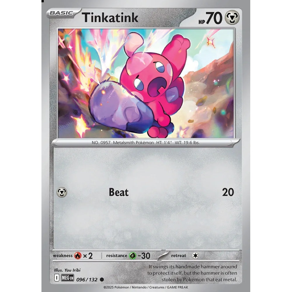 Tinkatink Common 096/132 Pokemon Card Game Mega Evolution