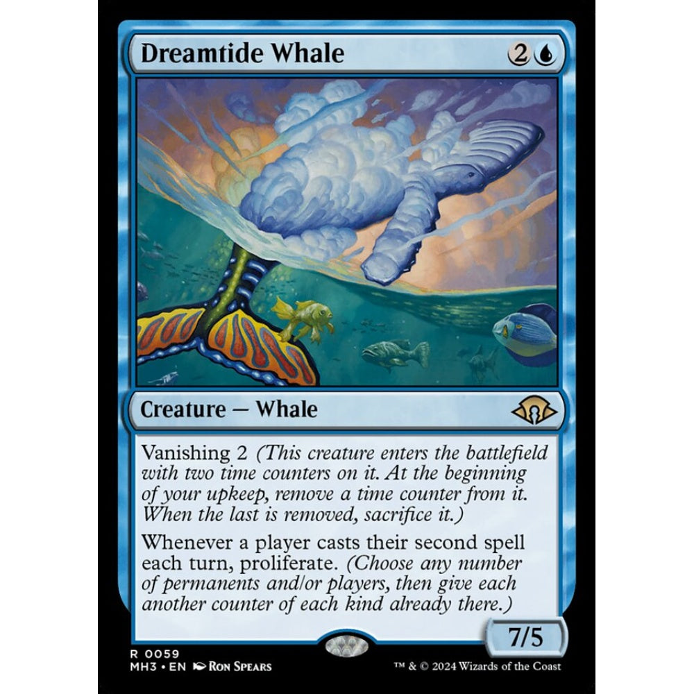 Dreamtide Whale, 59, rare, Magic: The Gathering, Modern Horizons 3