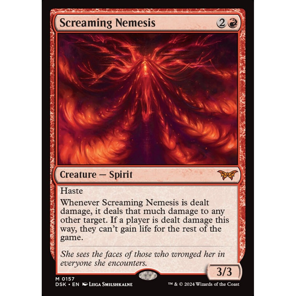 Screaming Nemesis, 157, mythic, Magic: The Gathering, Duskmourn: House of Horror