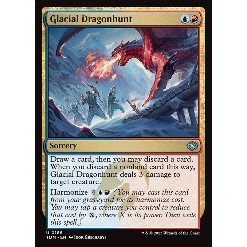 Glacial Dragonhunt uncommon 188 Magic the Gathering Tarkir: Dragonstorm