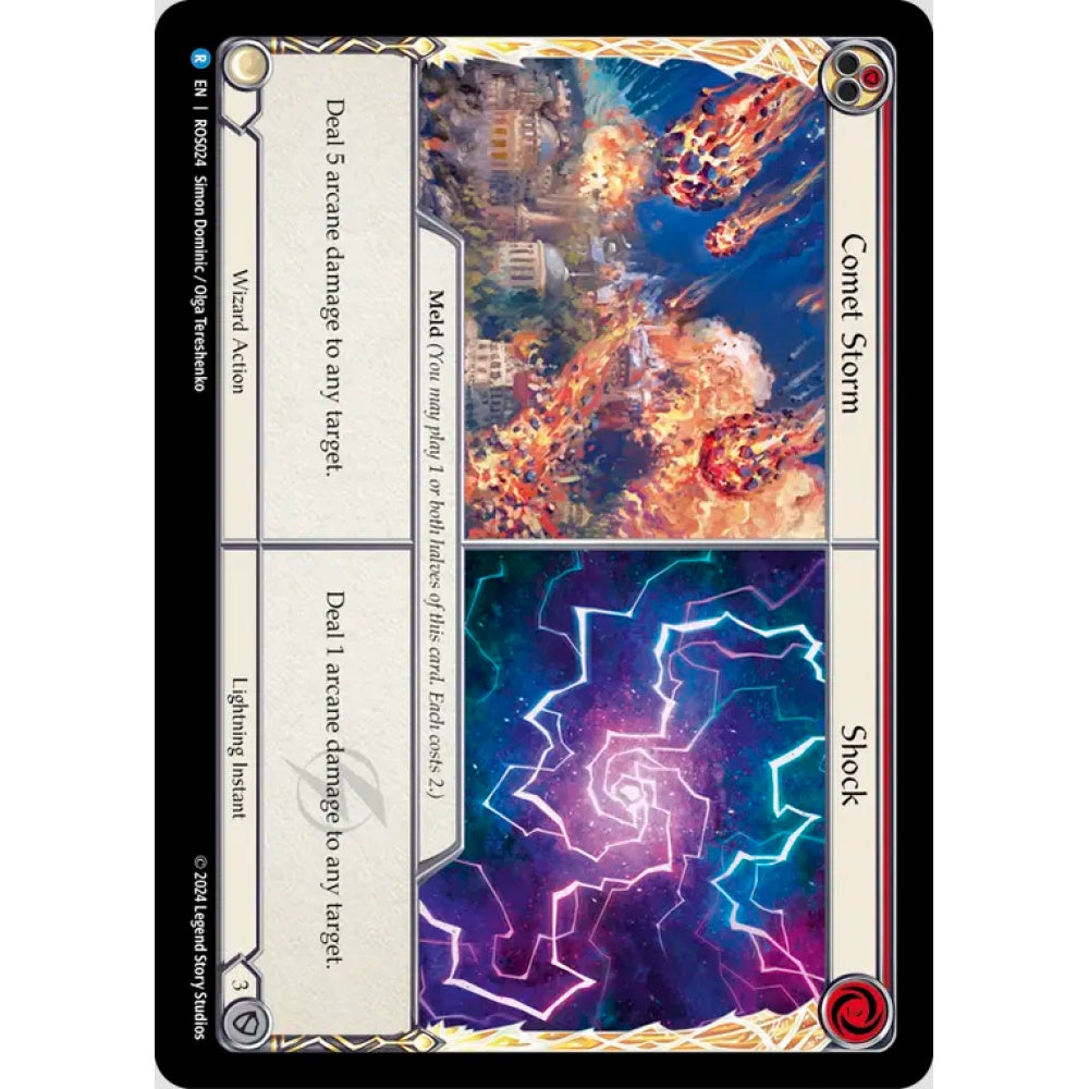 Comet Storm//Shock, ROS024, Rare, Flesh and Blood, Rosetta