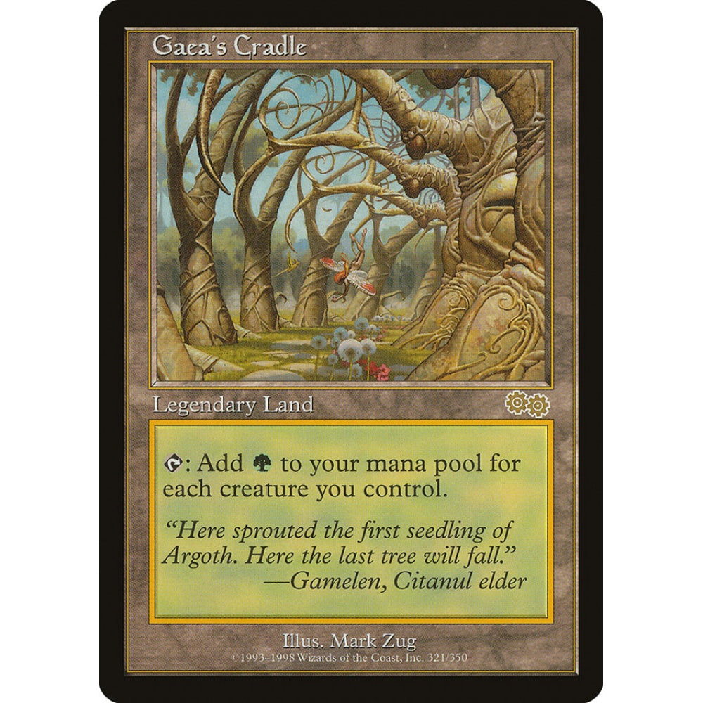 Gaea's Cradle rare 321 Magic the Gathering Urza's Saga Japanese