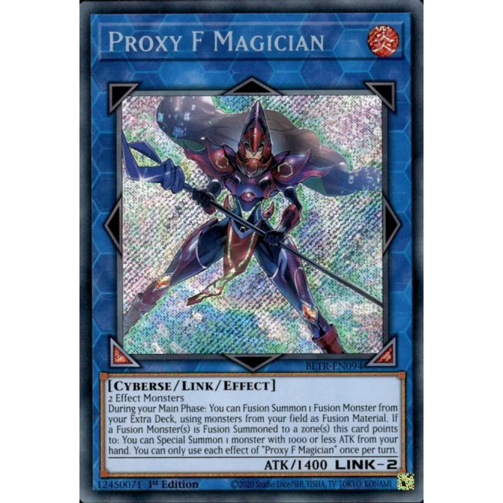 Proxy F Magician, BLTR-EN094, Secret Rare, Yu-Gi-Oh!, Battles of Legend: Terminal Revenge