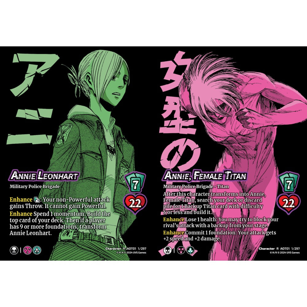 Annie Leonhart//Annie, Female Titan, 1/297, CH-R, UniVersus, Attack on Titan: Battle for Humanity