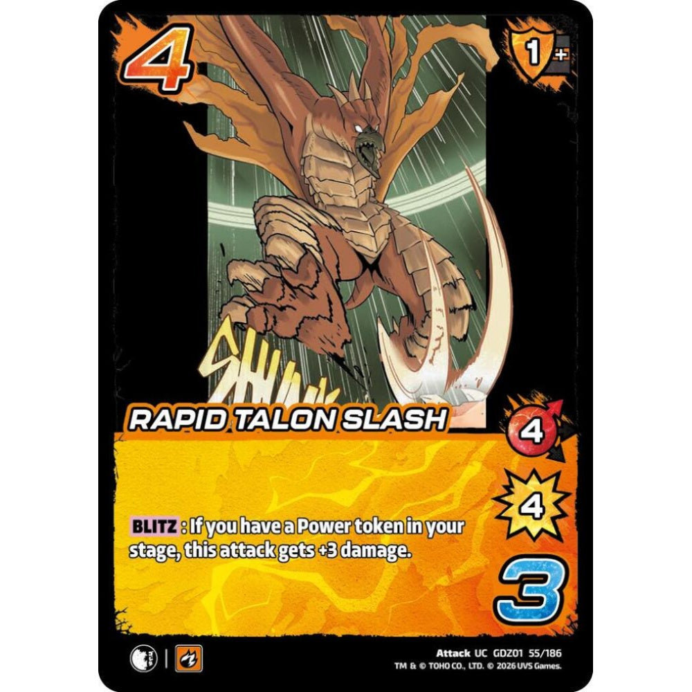 Rapid Talon Slash GDZ01 55/186 GDZ01 Universus Godzilla: Reign of Kaiju Attack UC