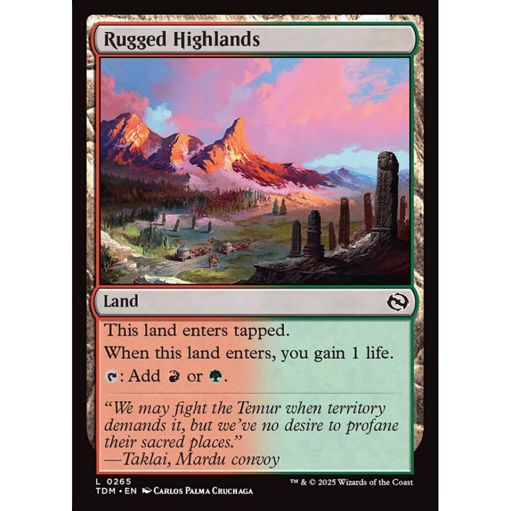 Rugged Highlands common 265 Magic the Gathering Tarkir: Dragonstorm