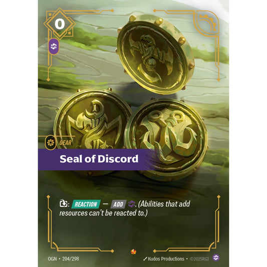 Seal of Discord OGN-204/298 Riftbound Card Game Origins Epic