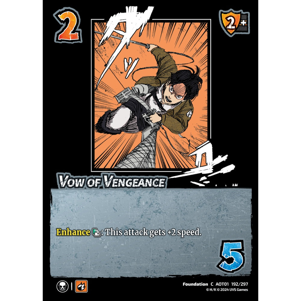 Vow of Vengeance, 192/297, C, UniVersus, Attack on Titan: Battle for Humanity