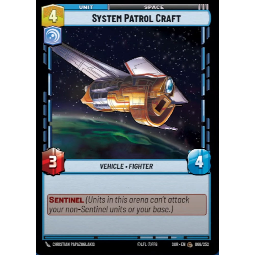 System Patrol Craft, 66, C, Star Wars Unlimited, Sparks Of Rebellion