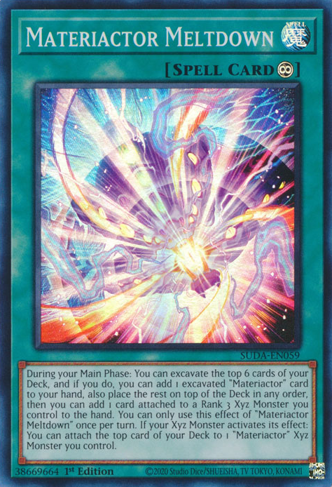 Materiactor Meltdown SUDA-EN059 Super Super Rare Yu-Gi-Oh Supreme Darkness in Art