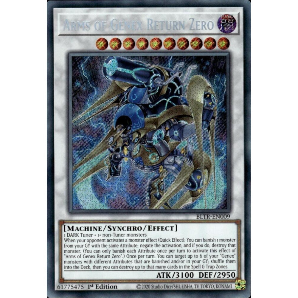 Arms of Genex Return Zero BLTR-EN009 Secret Yu-Gi-Oh Battles of Legend: Terminal Revenge