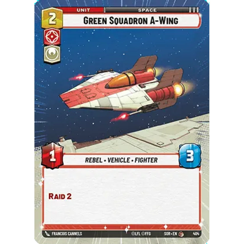 Green Squadron A-Wing, 404, C, Star Wars Unlimited, Sparks Of Rebellion