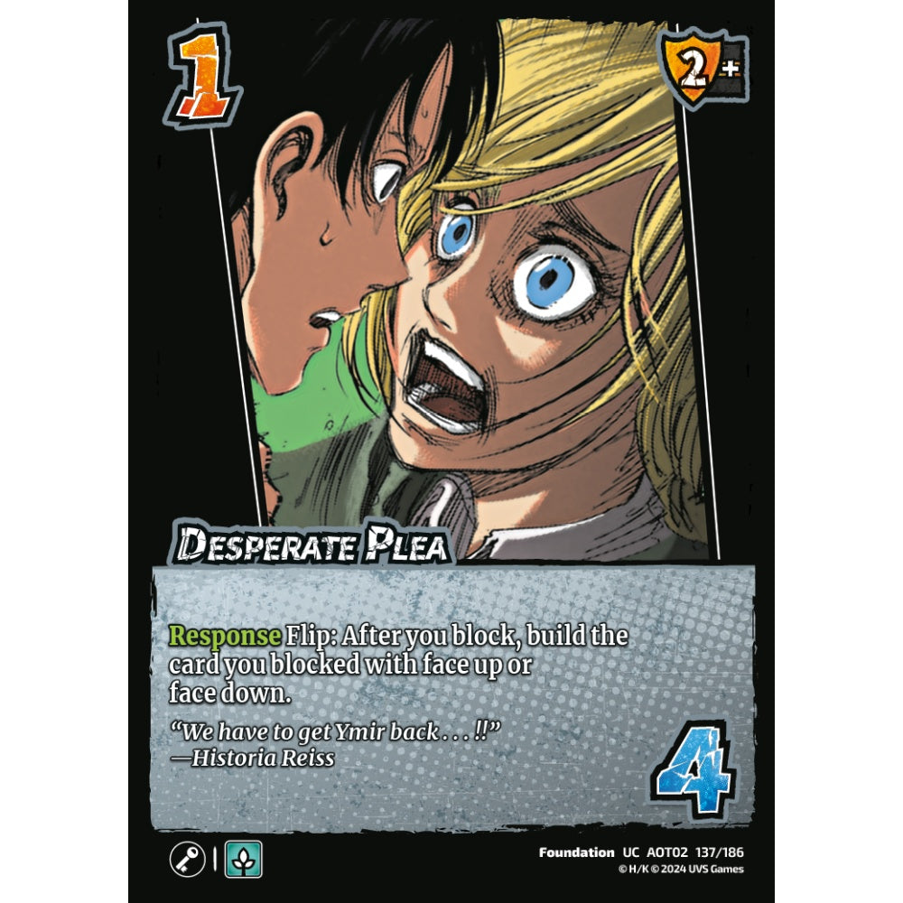 Desperate Plea, 137/186, AOT02, Universus, Attack on Titan: Origins of Power, Foundation, UC