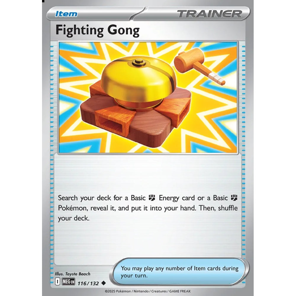 Fighting Gong Uncommon 116/132 Pokemon Card Game Mega Evolution