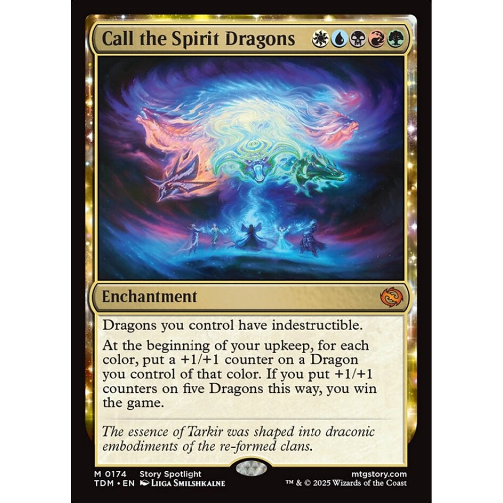 Call the Spirit Dragons mythic 174 Magic the Gathering Tarkir: Dragonstorm