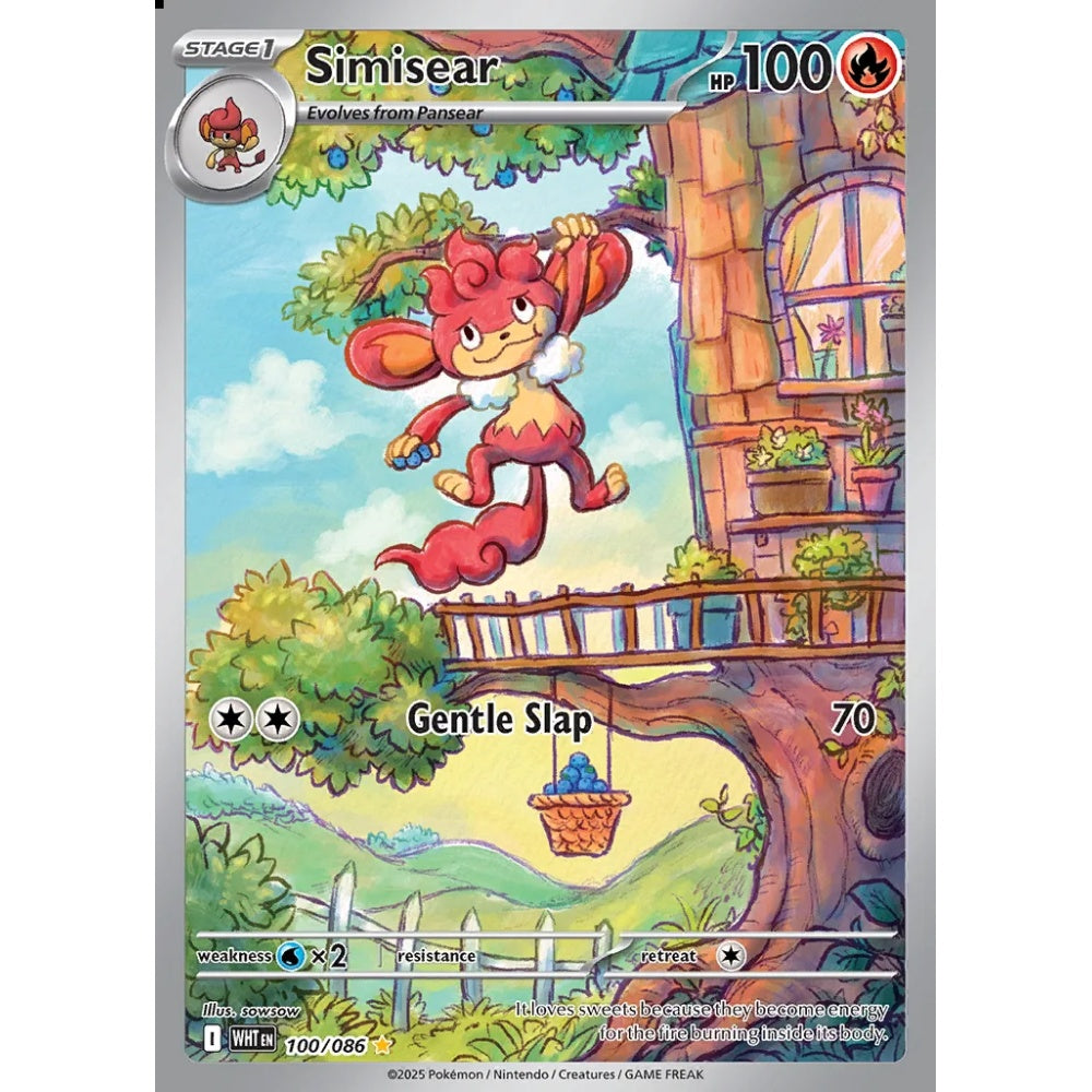 Simisear Illustration Rare 100/086 Pokemon Card Game White Flare