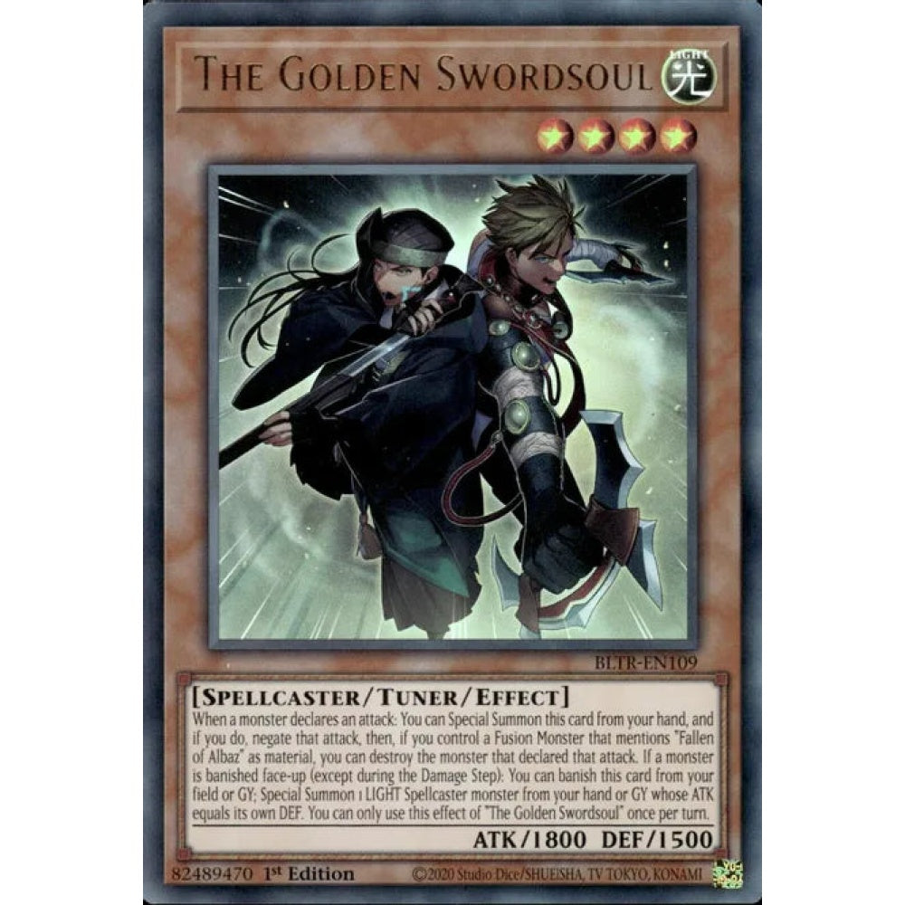 The Golden Swordsoul, BLTR-EN109, Ultra Rare, Yu-Gi-Oh!, Battles of Legend: Terminal Revenge