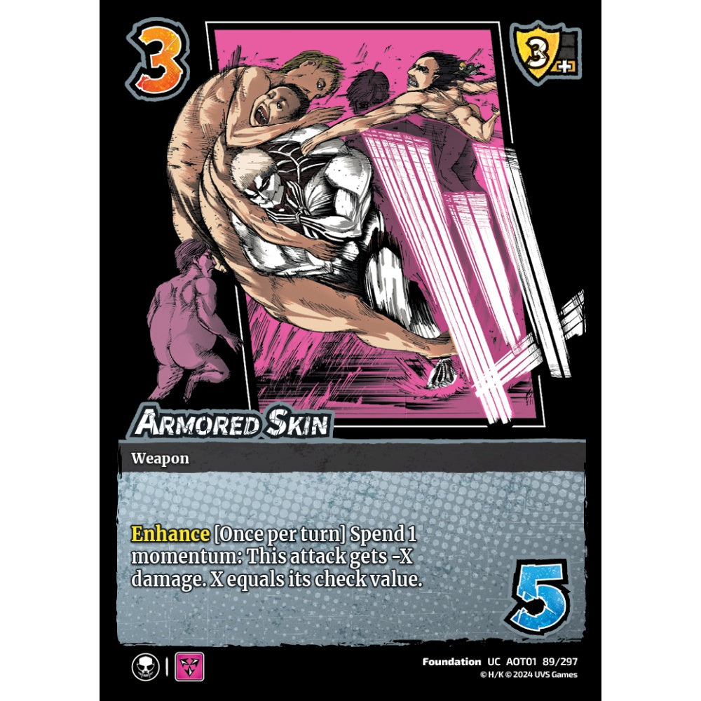 Armored Skin, 89/297, UC, UniVersus, Attack on Titan: Battle for Humanity